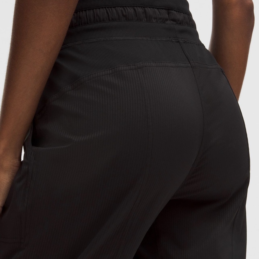 Lululemon Dance Studio Crop Pants MR Black Swift Fabric Drawstring Waist - Picture 6 of 11